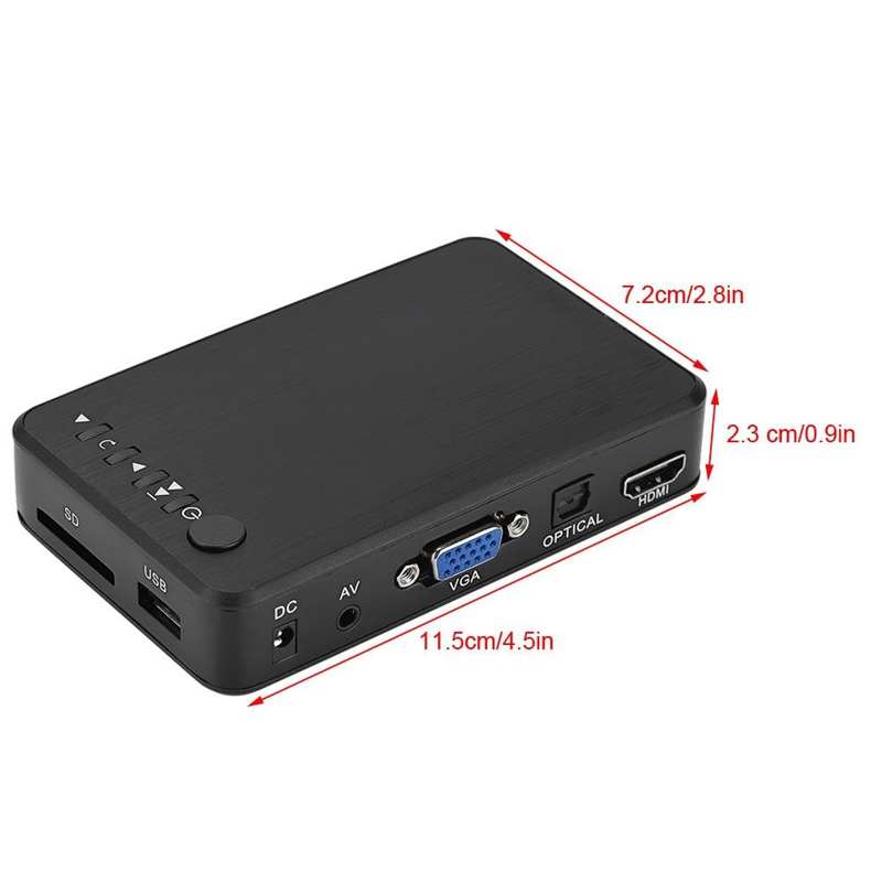 Hdmi-Compatibel 1080P Hd Audio En Video Multimedia Speler Met Ir Afstandsbediening 110V-240V