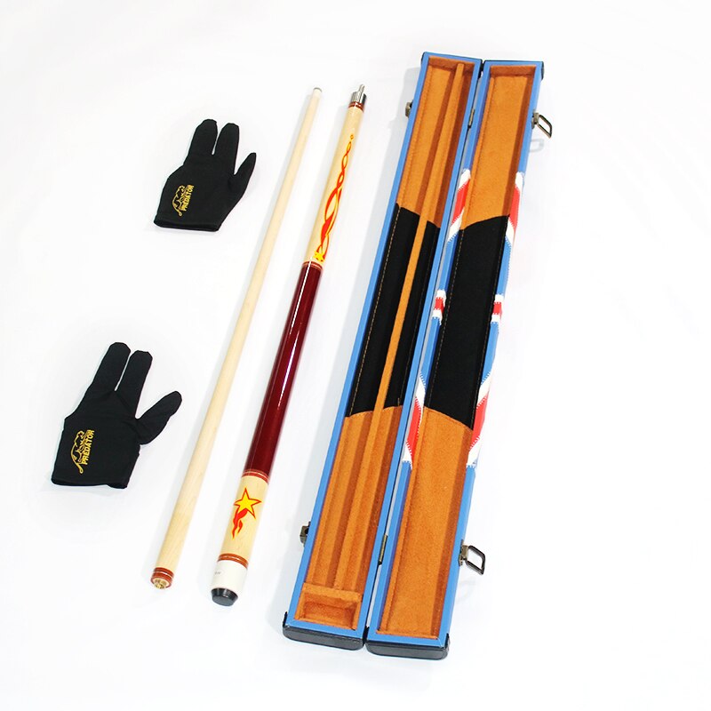 Kit de bilhar accesssary maple pool cue + cue caso + luvas para venda