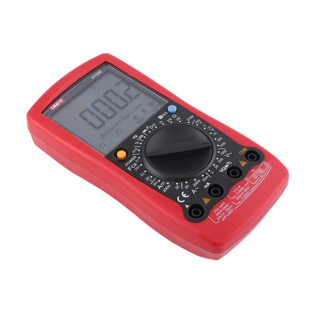 Digital Multimeter UNIT DC/AC Voltage Current Meter Handheld Ammeter Ohm Diode Capacitance Tester 1999 Counts Multitester