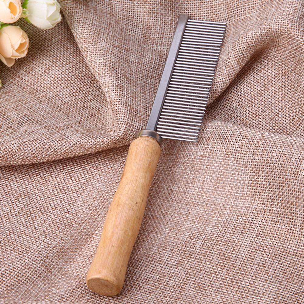 Stainless Steel Pet Comb Thick Hair Fur Removal Brush for Dog Cat Hair Removal Single Row Straight Comb Hair Grooming Tools