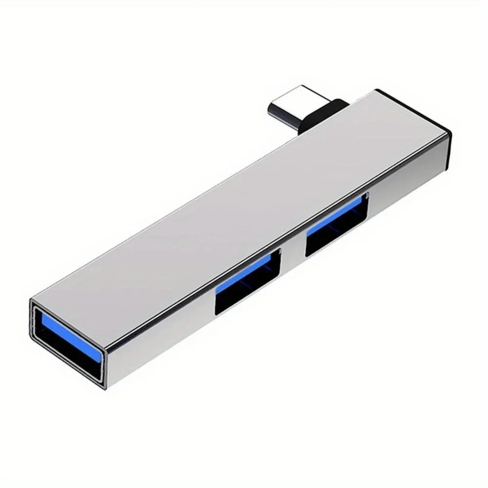 Usb-hub met 3 poorten, dockingstation, usb 3.0/ type  c 3.0 to , 3 usb-hubs, hoge snelheid 5.0 gbps, draagbare multiport-splitter voor macbook: Wit