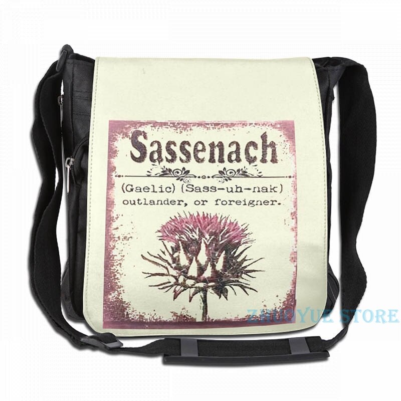 Grappige Grafische Print Outlander Sassenach Usb Lading Rugzak Mannen Schooltassen Vrouwen Tas Reizen Laptoptas: Single shoulder pack