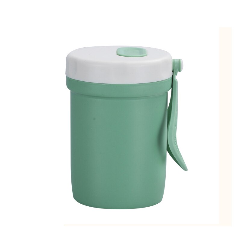 1100ml Eco-friendly Material Lunch Box BPA Free Bento Box Microwave Food Container with Cutlery: Soup Box-Green