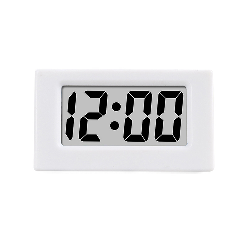 1pc Mini Car Dashboard Digital Clock Portable Cute Electronic Digital Clocks Student Desktop Clock Home Office Bedroom Decor: black