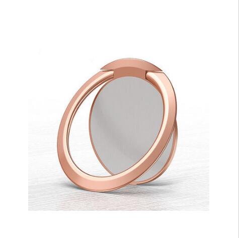 Ultratynd metal telefon finger ring holder roterbar smartphone stand holder til bil mount stativ greb universal mobiltelefon ring: Rose guld