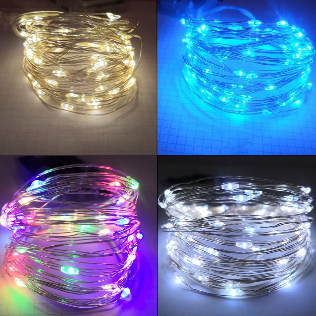 Led Waterproof Copper Wire String Light Lantern Night Light Christmas Room Decoration Lights Party Glowing Tools