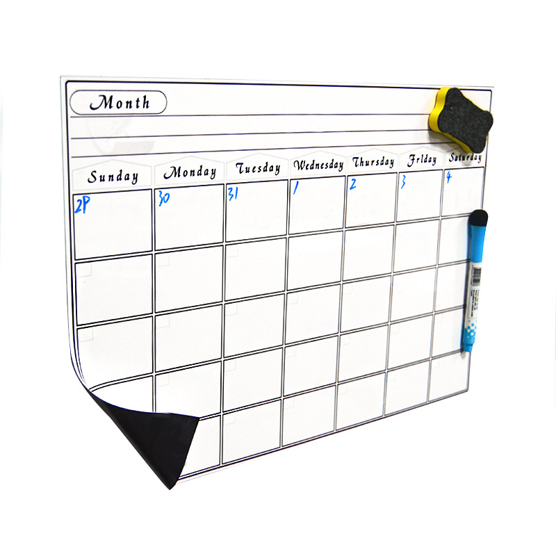 Calendrier Magnetische Kalender Calendario Pared Magnetische Planner Perpetuel Droge Wissen Nevera Iman Bureau Tablica Magnetyczna