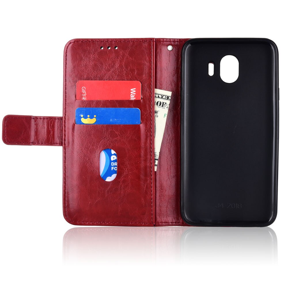 Funda de cuero con tapa para Samsung Galaxy J4 J400 J400F, SM-J400F, Samsung J4