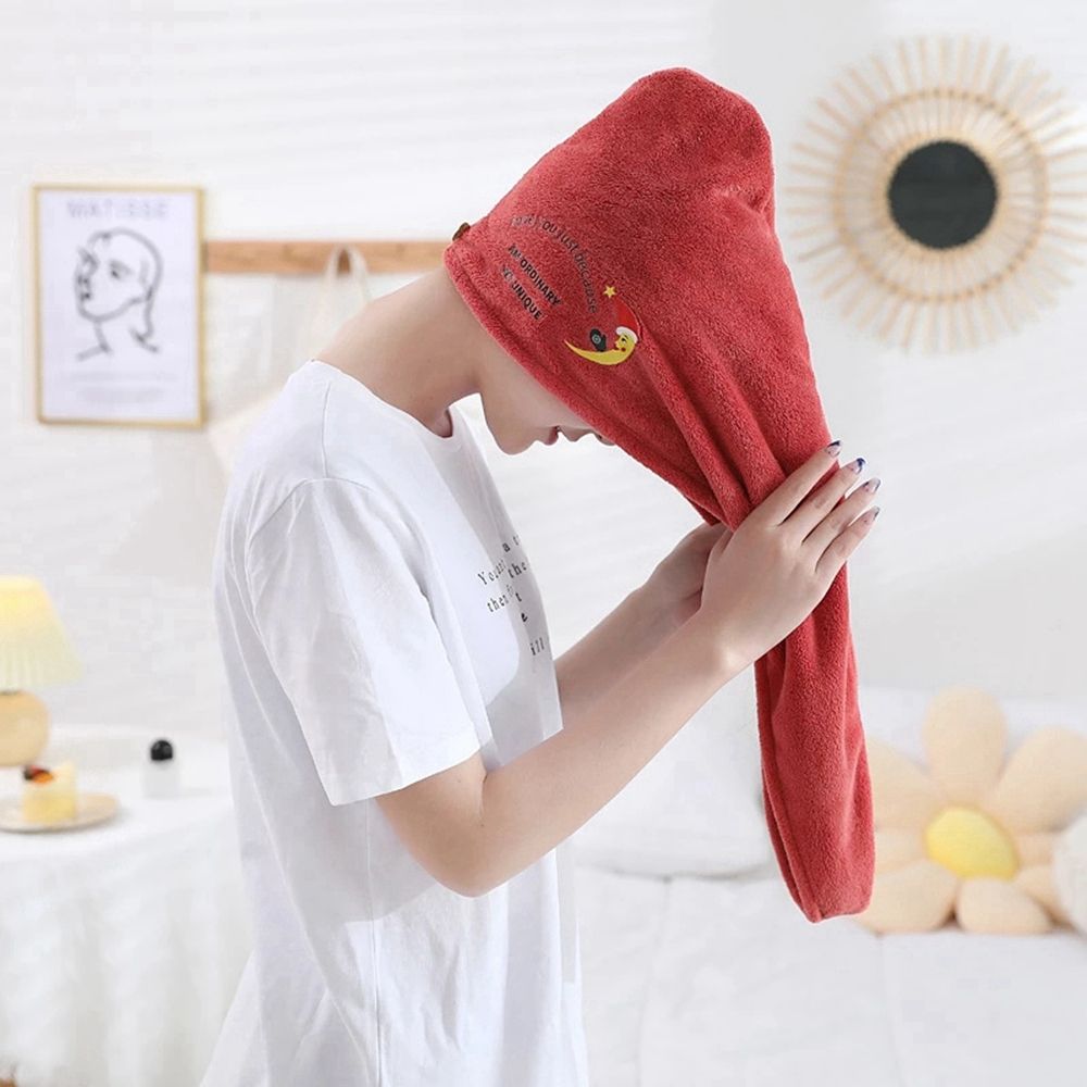 Toalla suave de microfibra para mujer y adultos, para el cabello Toalla de baño, toalla de rizo para el hogar, turbante para secar el cabello, 1 unidad