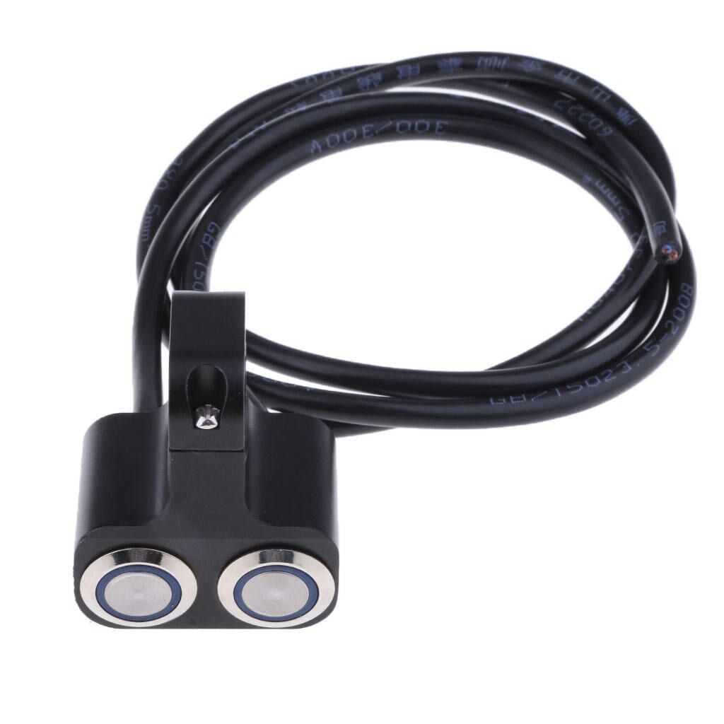 12V Motorcycle Handlebar Grip Headlight Switch Dual Push Button On/Off