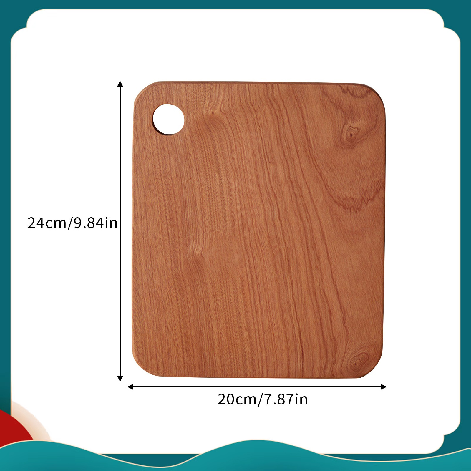 Tabla de cortar de madera tallada, taza de agua y fruta, tabla de cortar de madera, plato de comedor para niños, tabla de cortar, tabla de cortar de carne: Verde militar