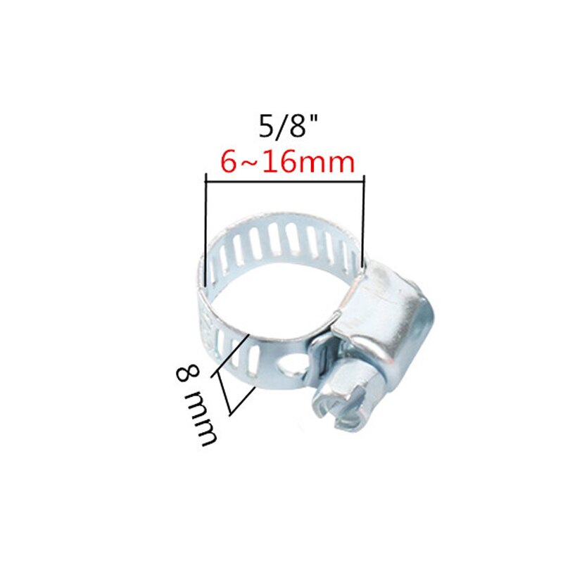 20 Pcs 3 Size Iron Worm Drive Hose Clips High Qulity Hose Clamp Fuel Pipe Tube Fastening Gear Clamp Water Pipe Fixed Buckles: 5I8 inch