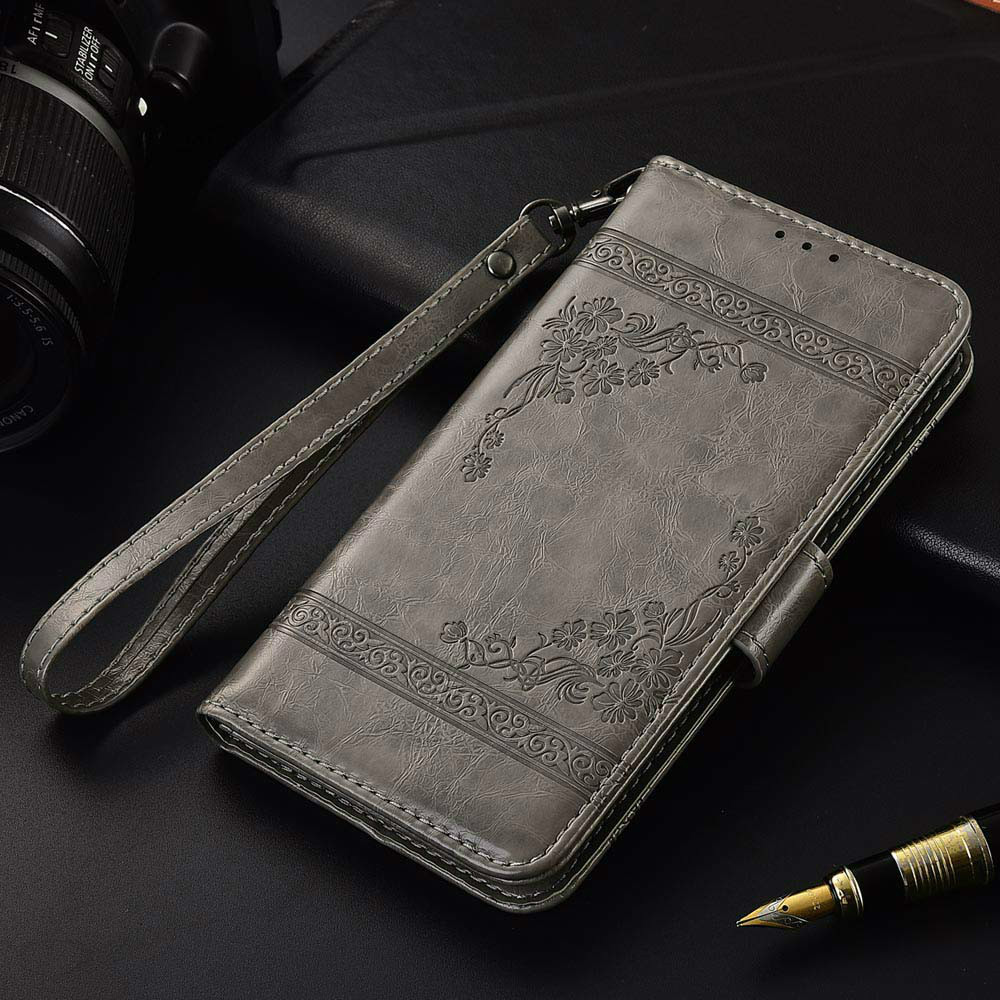 Flip Leather Case for Samsung Galaxy A21s A 21S Fundas Wallet Case For Samsung A21s Phone Case A21S Back Cover: oil gray