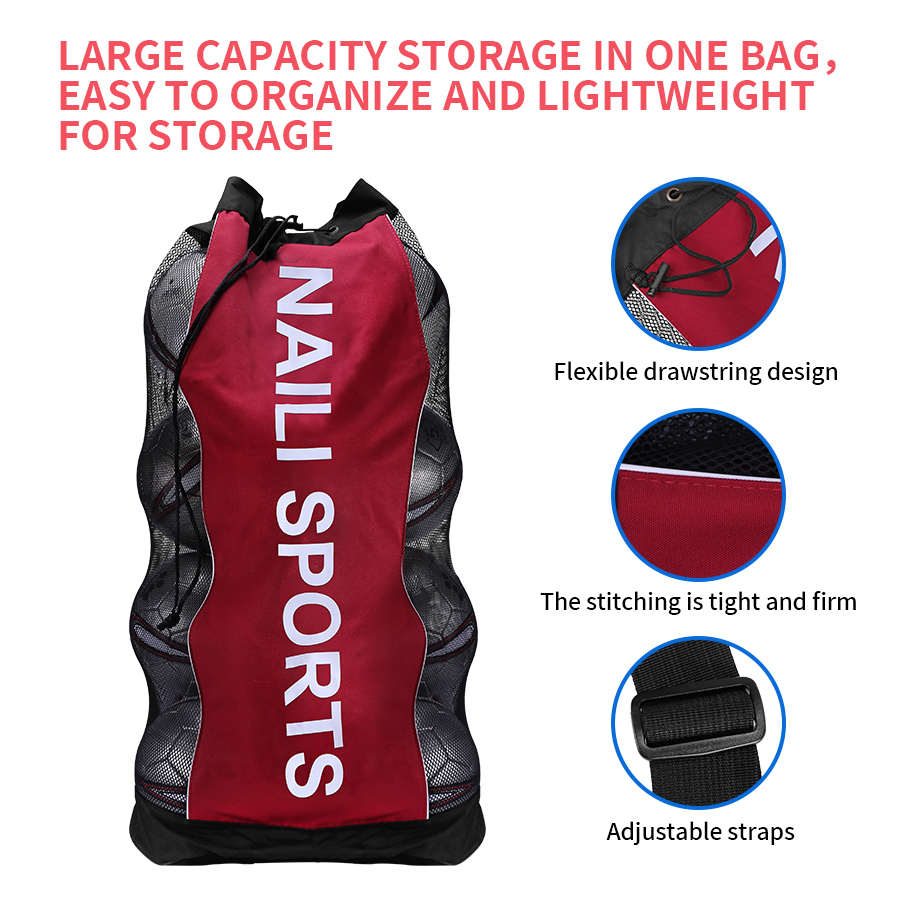 1pc Voetbal Basketbal Volleybal Opbergtas Grote Bal Tas Grote Capaciteit Mesh Zak