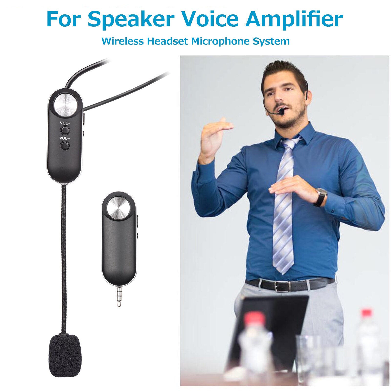 Uhf Headset Draadloze Microfoon Professionele Draadloze Microfoon Set 6.35Mm Receiver Voor Speaker Voice Versterker Onderwijs Training Tour