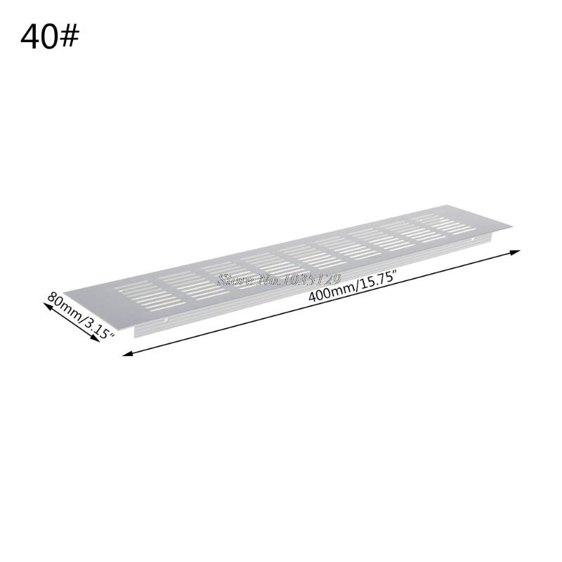 1pc aluminiumslegering lufthul perforeret plade ventilationsgitter: 40cm