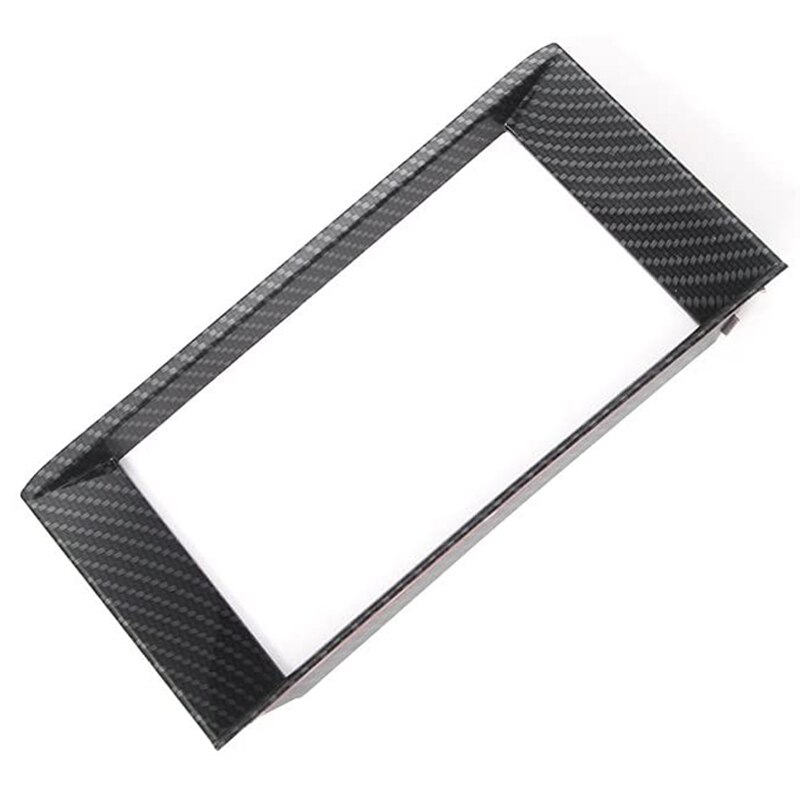 Car Central Control Display Carbon Fiber Sticker, GPS Navigation Panel Screen Frame Cover, for Ford Mustang