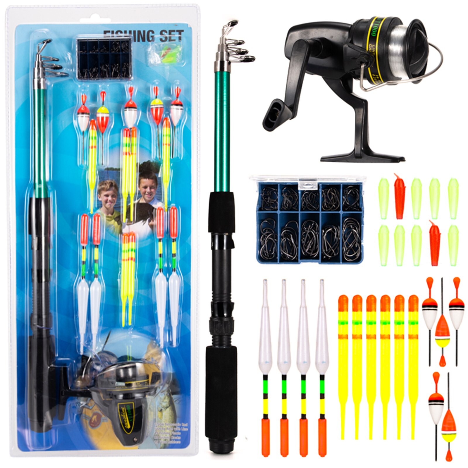Draagbare Telescopische Hengel Reel Combo Carbon Fiber Fishing Pole Met Volledige Kits Draagtas Voor Reizen Zoutwater Zoetwater