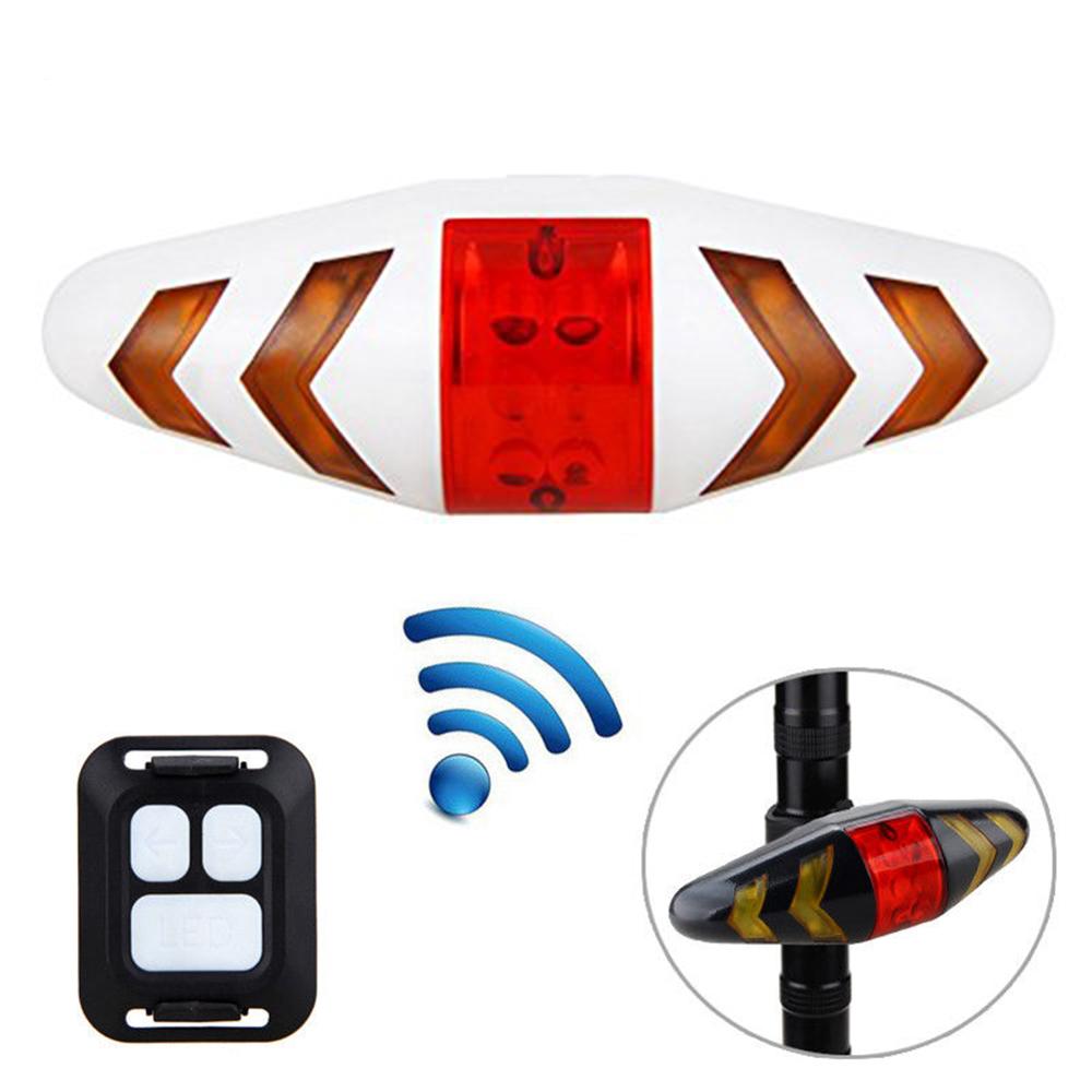 Draadloze Afstandsbediening Fiets Led Light Usb Oplaadbare Fiets Richtingaanwijzer Fiets Achterlicht Fiets Accessoires: white