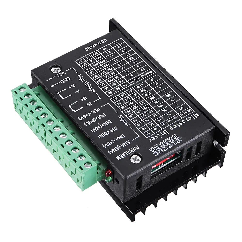 TB6600 Upgraded Stepper Motor Driver Controller for 4A 9~40V TTL 32 Micro-Step 2 or 4 Phase of 42/57 Stepper Motor 3D Printer