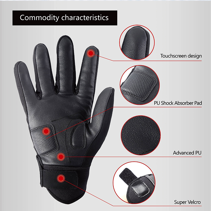 Jackcome Volledige Vinger Fietsen Touch-Screen GW-828 MTB Winter Handschoenen Antislip Fiets Racing Handschoenen Warm Houden