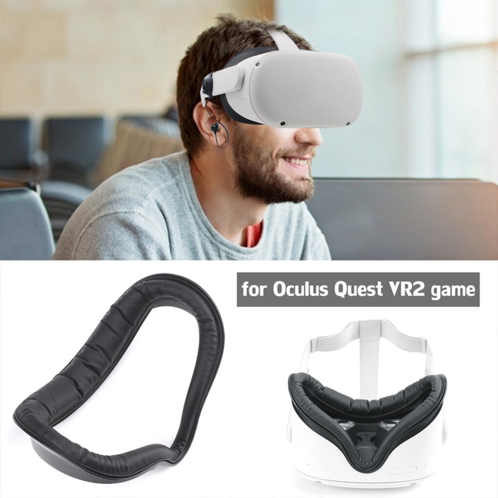 VR Face Cover for Oculus Quest 2 - PU Leather Eye Pad Replacement - Immersive Experience