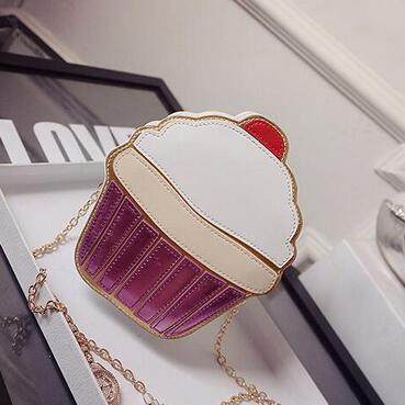 Leuke zomertas voor dames van pu leer, schattige fruitpakketjes, schoudertas met watermeloen: Taart