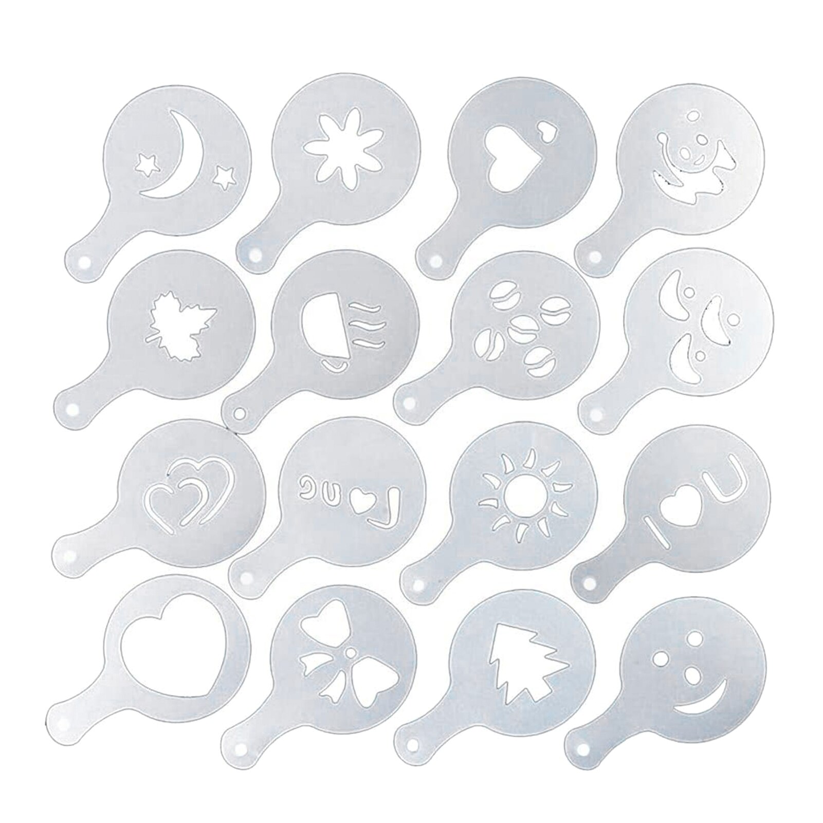 Easy Coffee Drawing Stencils Template Fancy Coffee Mat Decorating Stencils Kitchen Tools For Coffee Latte ChocolatePromotion