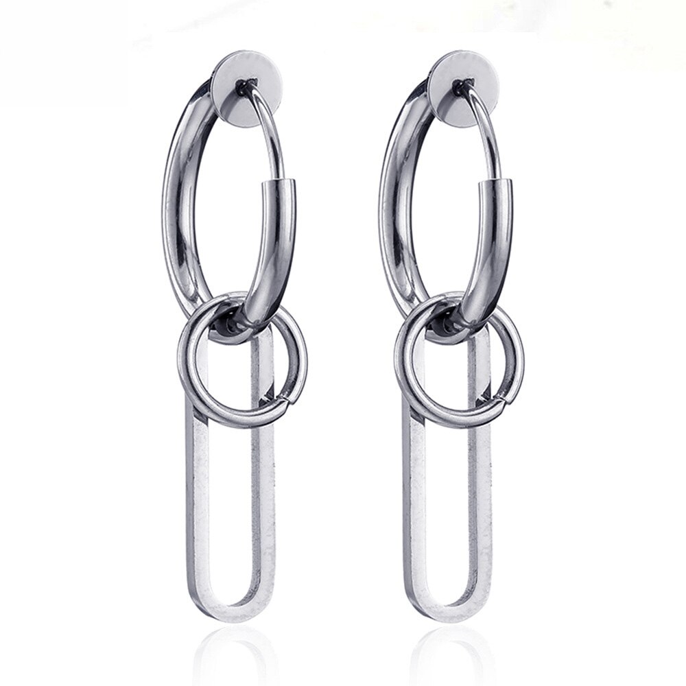 Vintage Skull Earrings for Women Goth Hoop Earrings Men Party Jewelry Aretes De Mujer Punk Piercing Stainless Steel Earrings: Style 12 / 1 Piece