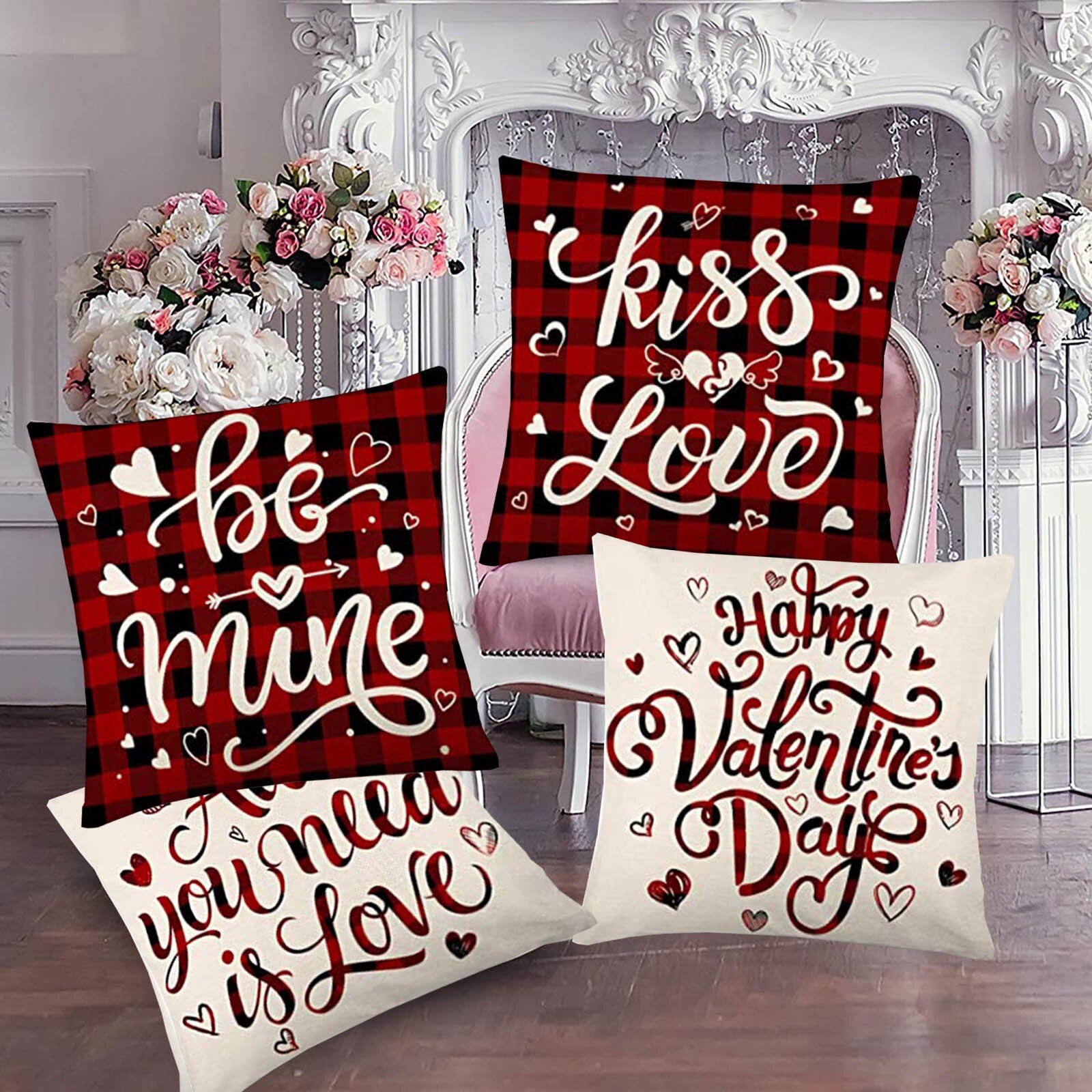 Liefde Brief Gedrukt Kussensloop Valentijnsdag Kussensloop Decoratieve Kussenhoes Woondecoratie Accessoires