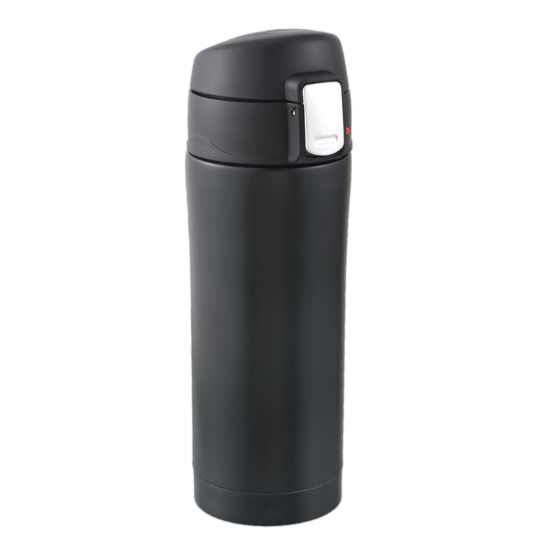 350/500ml Portable Thermos Stainless Steel Double Wall Thermal Bottle Travel Mug Vacuum Cup School Home Tea Coffee Drink Cup: 350ml black