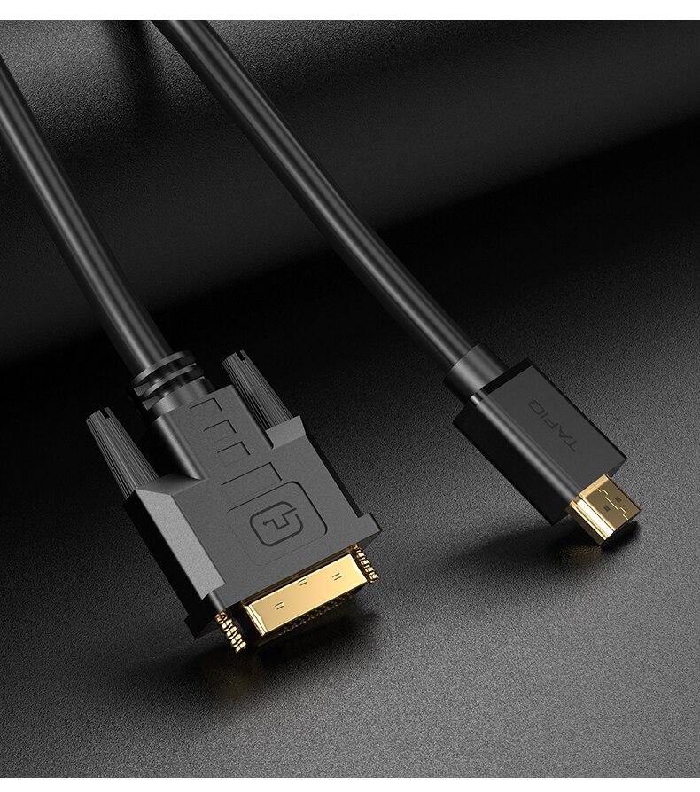 Hdmi til dvi-kabel bærbar ekstern skjerm  tv 4k hd-nettverk set-top-boks koble til projektoren konvertere dvi-d videokabel