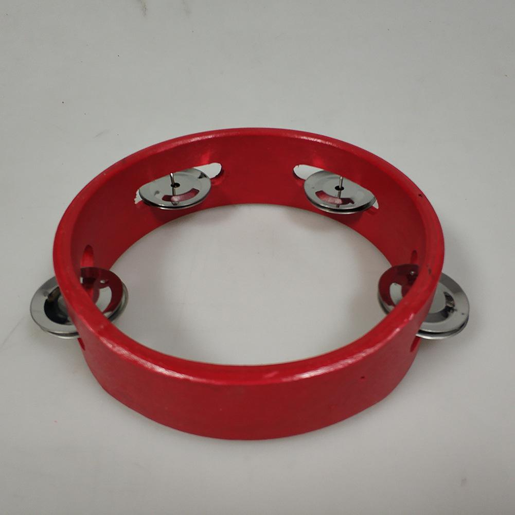 Clochettes pour Instrument de musique, 6 pouces, tambour en bois rouge, à Percussion, 15x15x4.5cm