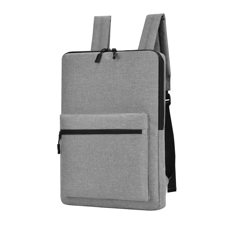 Ultra-Dunne Laptop Rugzak Voor 14 "15.6" Laptop Man Tas Multi-Use Vrouwen Werktas Waterdichte Dunne Computer Backbag: GRIJS