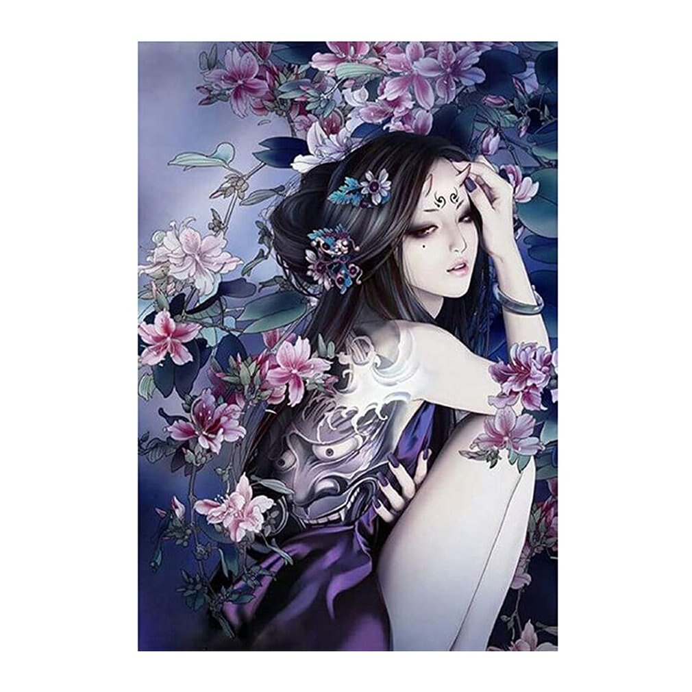 Diamond Schilderen Kit Diamant Kruissteek Diamant Borduurwerk Diy Manga Tekening Verf Door Getallen Geweldig Voor Decorating: Marineblauw