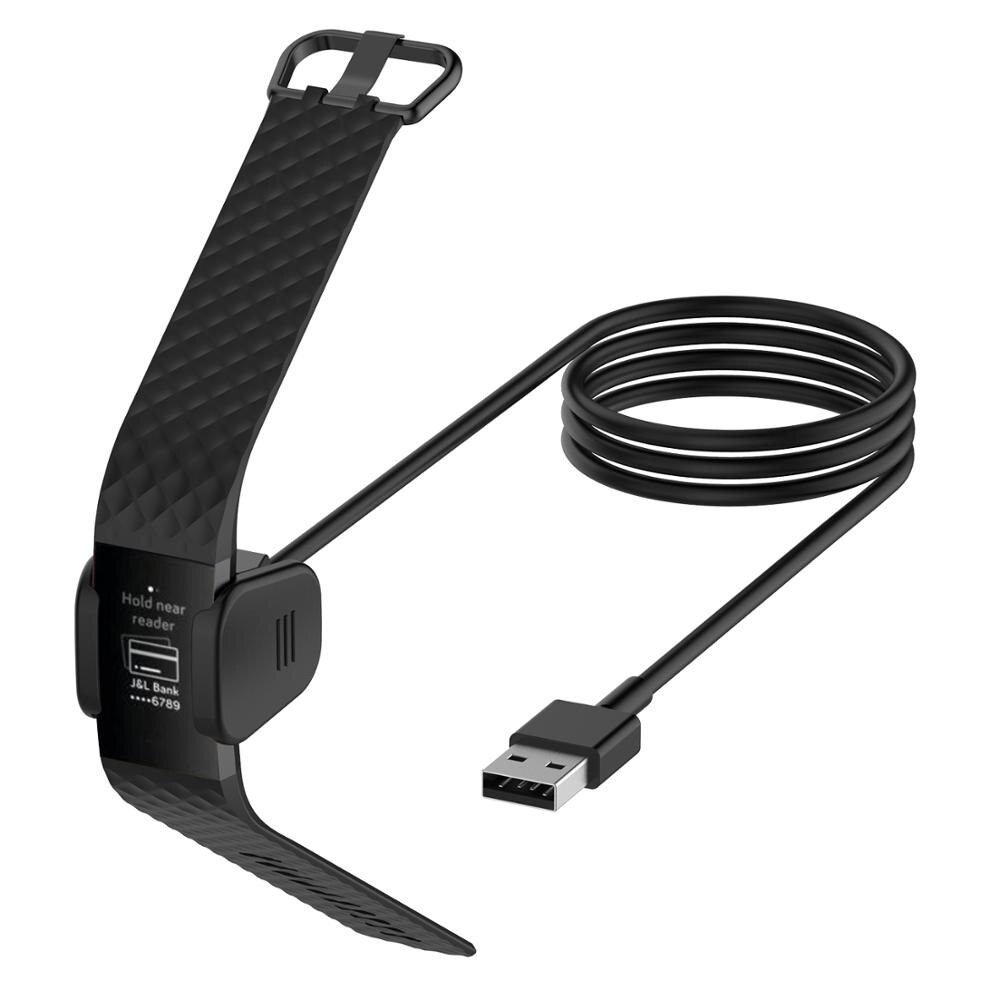 Vervangbare Usb Lader Voor Fitbit Lading 3 4 Smart Armband Usb-oplaadkabel Voor Fitbit Polsbandje Dock Adapter 55/100Cm