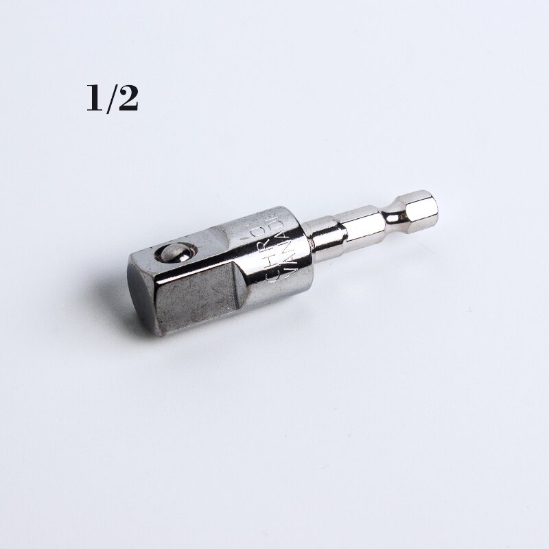 Elektrische Boor Socket Adapter Voor Impact Driver Met Hex Shank Vierkante Socket Boren Draaibaar Extension 1/4 "3/8" 1/2": 0.5inch