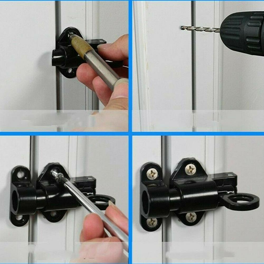 Aluminum Door Bolt Self-closing Automatic Latch Window Lock Latch Security Sprung Gate Loft Hatch Attic Ceiling D1A7