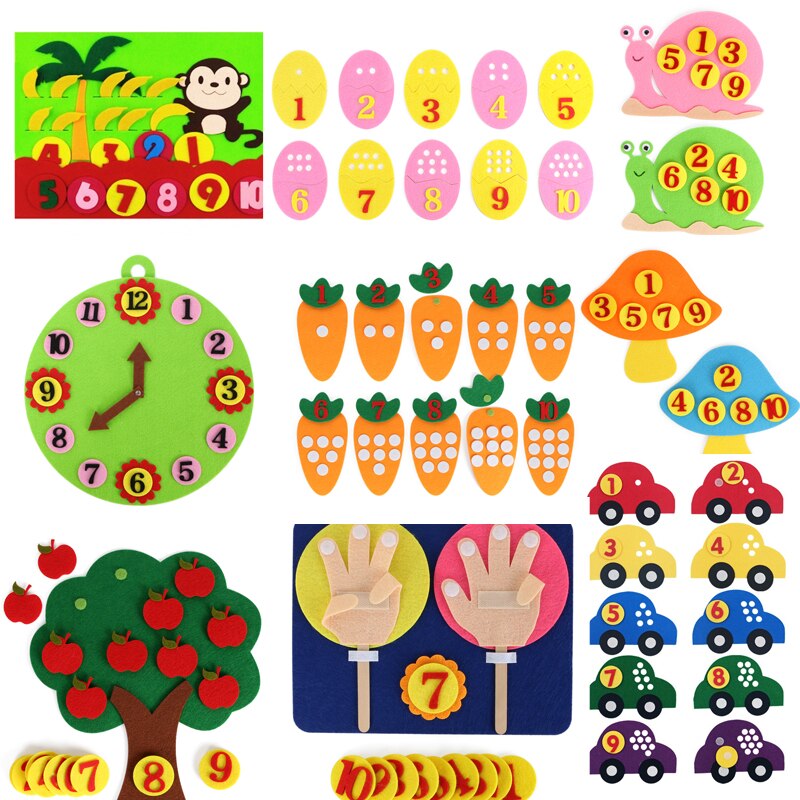 Teaching Kindergarten Manual DIY Weave Cloth Baby Early Learning Education Toys Montessori Teaching Aids Math Toys Craft Kit