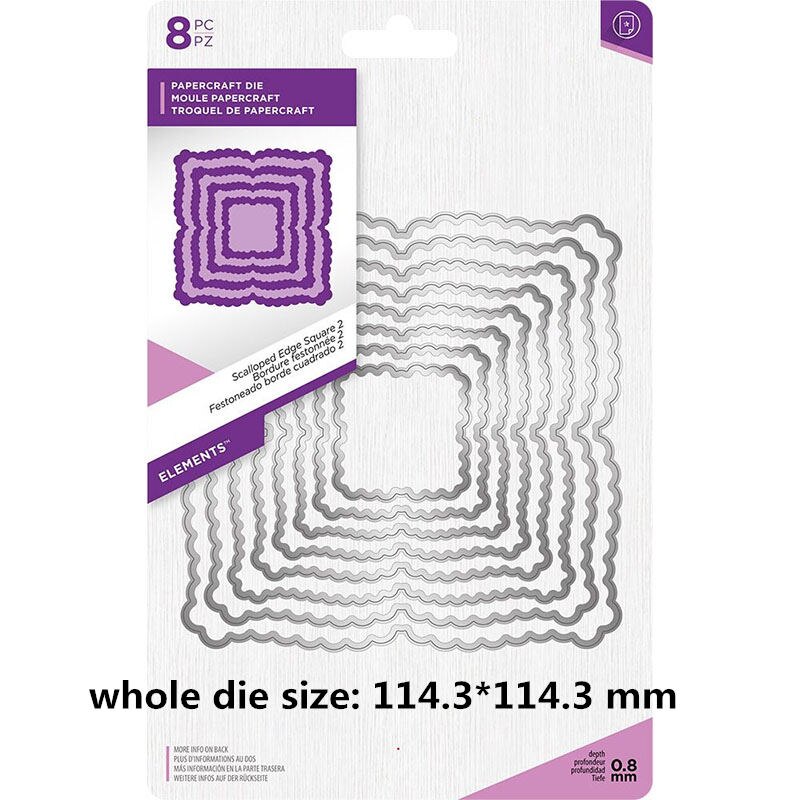 July Core Frame Dies Stitched/Scalloped/Torn-Edge-Oval/Circle/Square/Heart Metal Cutting Dies for Scrapbooking and Cards: 06