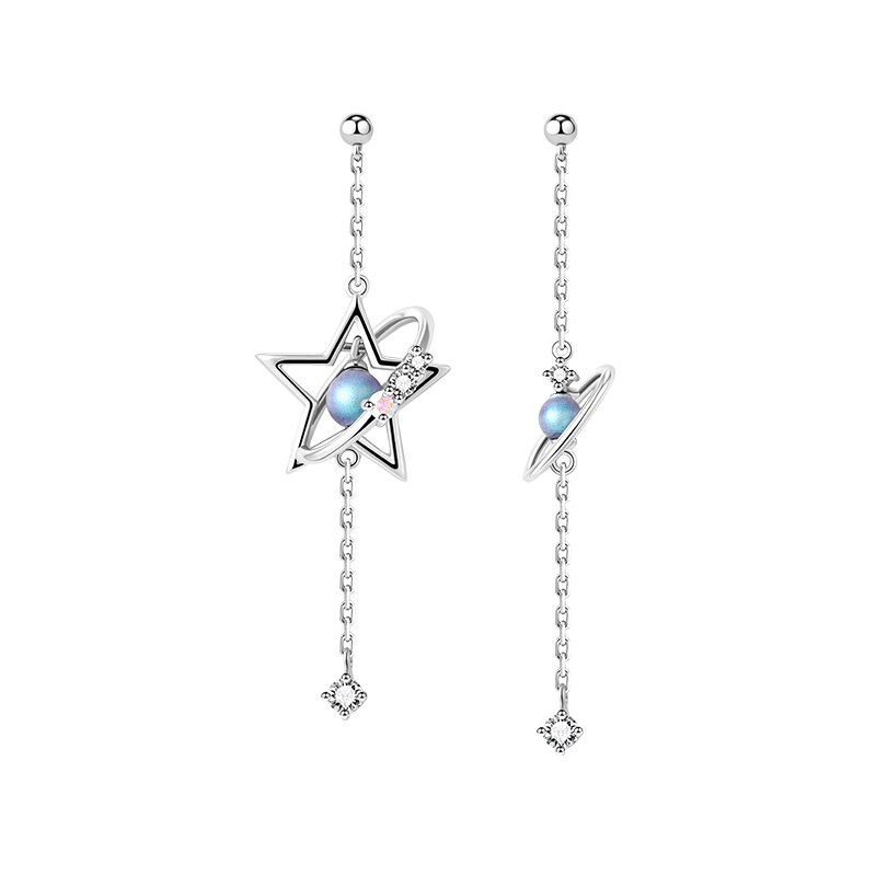 Thaya étoile boucles d'oreilles réel S925 argent naturel perles coquille boucle d'oreille asymétrie Style argent boucle d'oreille pour les femmes bijoux fins