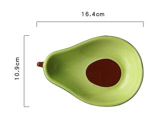Fruit Shape Plate Snack Tray Cute Kids Dining Plates Avocado Lemon: A2