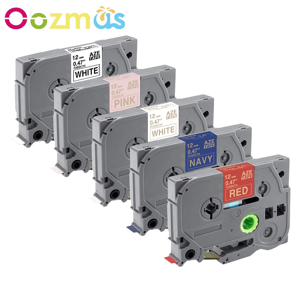 5x p-touch tekstiiliteippi yhteensopiva brother tze -re34 tze -rn34 tze -r234 tze -rw34 tze -r231 12mm tarranauhavalmistajan kanssa