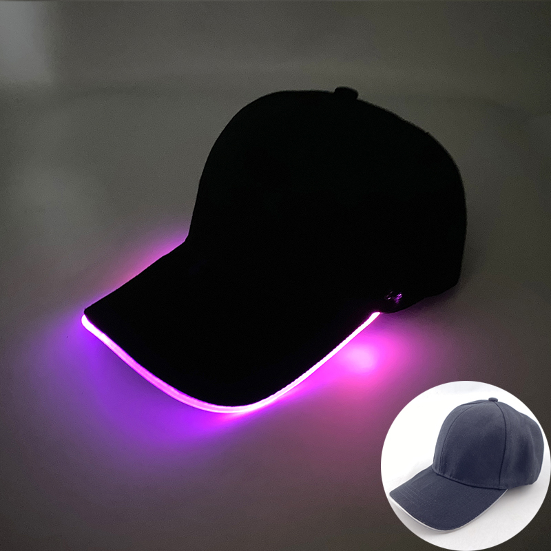 Sombrero de béisbol brillante con luz LED, gorra luminosa de Hip Hop para Rap, DJ, baile, club nocturno, Bar, accesorios de , suministros de sombrero de hip hop de neón: Verde oliva
