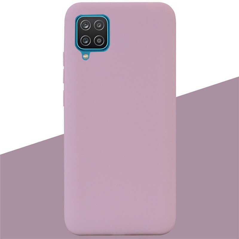 For Samsung A12 Case Soft Silicon Tpu Back Phone Case For Samsung Galaxy A12 GalaxyA12 A 12 SM-A125F a125 Bumper Fundas Coque: 15 Lotus Pink