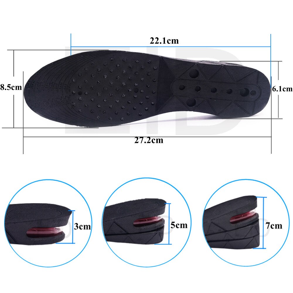 EiD 3-9cm Höer ErhöHenne Einlegesohle Kissen Höer Heben Verstellbaren schneiden Schuh Ferse EinfüGen Größer Frauen Männer unisex Fuß Pads