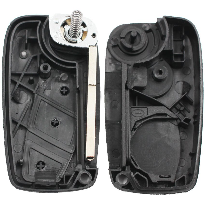 Boîtier de clé télécommande pliable à 3 boutons, lame non coupée, pour Fiat Punto Ducato Stilo Panda, couleur bleu/noir