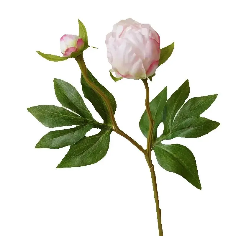 10 stk/parti kunstige peoner med 2 hoder, brudebukett, silkeblomst, hjemmedekorasjon, blomsteroppsats, kunstig peon