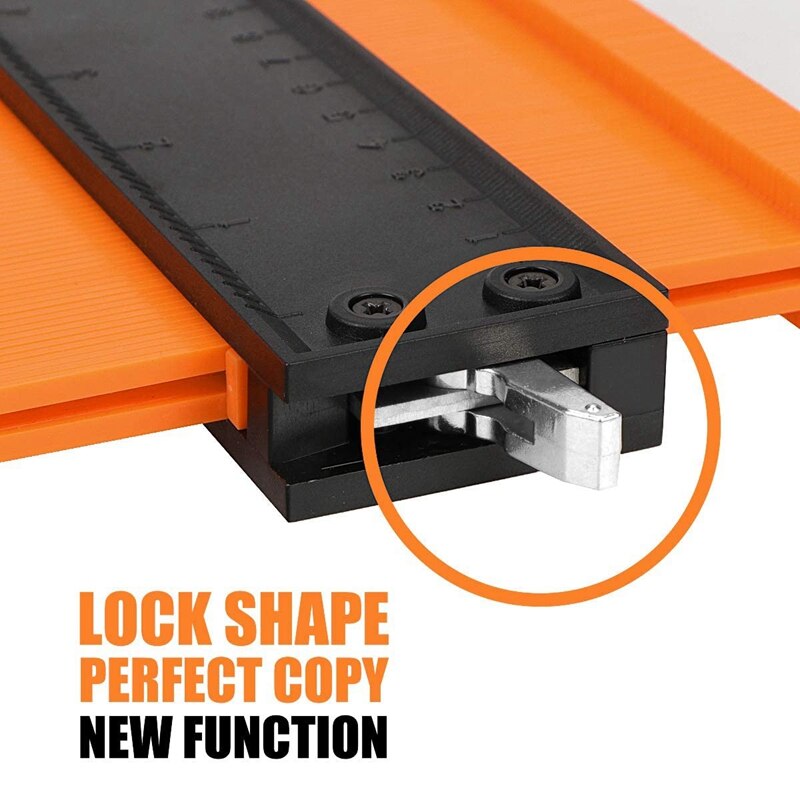 10 Inch Contour Gauge Profile Tool- Adjustable Lock-Precisely Copy Irregular Shape Duplicator