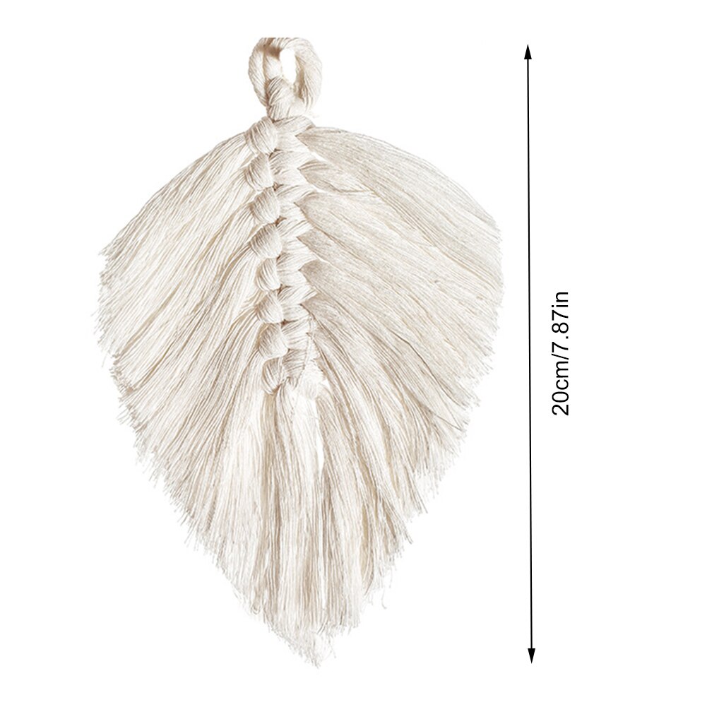 Boho Macrame Wall Hanging Leaf Tapestry Decor Bohemian Tassel Chic Home Living Room Bedroom Headboard Decoration Accessories: A 1PC